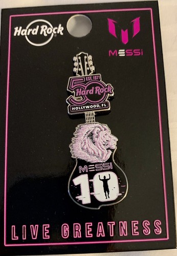 HARD ROCK CAFE PIN LIONEL MESSI ANNIVERSARY ARGENTINA MIAMI FLORIDA MLS SOCCER - Picture 3 of 4