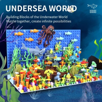 MOC Building Blocks Underwater World Creative Blocks Set Cute Animals