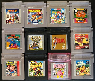Nintendo Gameboy Gameboy Color Video Games Authentic Tested Mole Mania  Kirby ETC