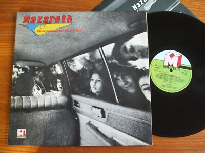 RARE LP NAZARETH CLOSE ENOUGH FOR ROCK N ROLL 1976 MOUNTAIN UK 1ST PRESS A-2U EX 