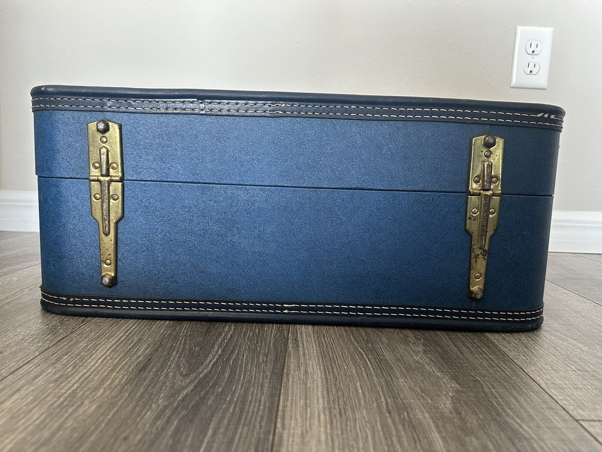 アンティーク行李 Amazon.com | urecity Navy Blue Vintage Luggage Set of 3