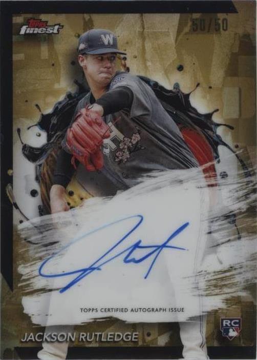 2024 Topps Finest - Finest Autographs Jackson Rutledge #FA-JRU Gold ...