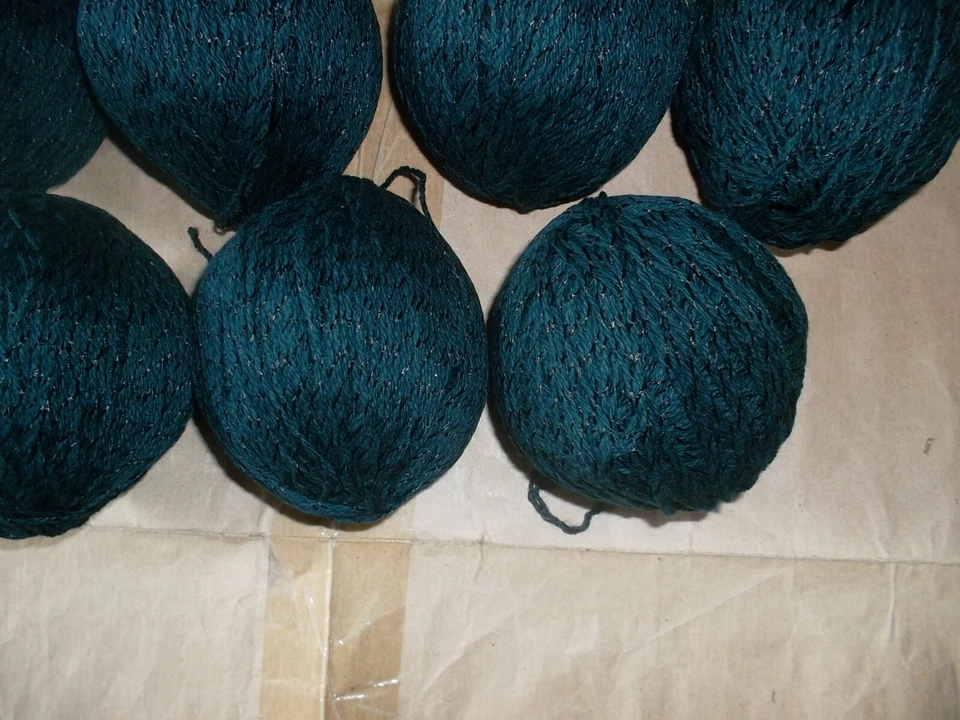 NEU 7 Knäule Garn Wolle Hartmuth / Butt Baumwollemix Blauton + schwarz 690 Gramm - Bild 3 von 3