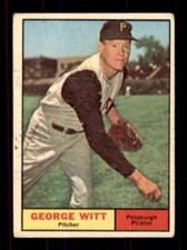 1961 Topps #286 George Witt VG/VGEX Pirates 212122