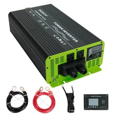 3000W Pure Sine Wave Inverter Charger DC 12V to AC 110V Car Power Inverter Tool