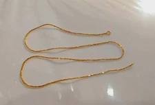 14k solid gold Sparkle Twisted Chain Necklace Real  Gold  20" Long ((25))