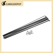 12 Pcs 14G J Bend 286mm x 2mm Bike Bicycle Spokes with Nipples Steel