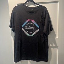 Men’s Hurley T Shirt Short Sleeve XL Black
