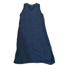 Gap Womens Polka Dot Sleeveless Tank Midi Shift Dress Size L 100% Viscose Casual