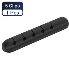 USB Cable Clips Silicone Cord Winder Organizer Wire Holder Office Desk