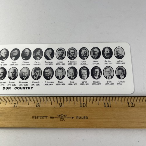 Präsidenten unseres Landes flexibles Kunststoff 12 Zoll Lineal Lifetouch Schule 1789-1993 - Bild 4 von 6