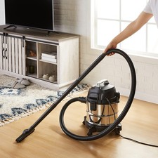 Wet Dry Shop Vacuum Cleaner 4 Gallon 3 HP Stainless Steel Grey/Black