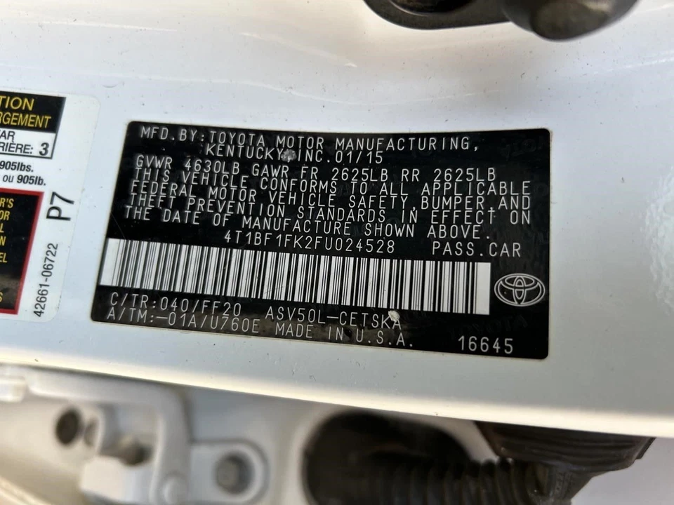 CAMRY     2015 Fuel Vapor Canister 104909567 - Image 3 of 4