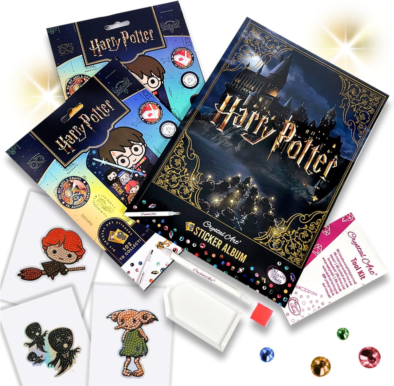 Craft Buddy Crystal Art Harry Potter Sticker Collection Album Starter Pack - Image 3