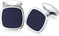 ManschettenknöPfe Herren Quadrat Hochzeit Cufflinks Silber 2Er Set