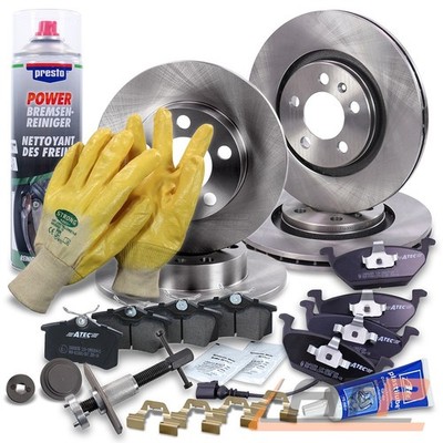 BREMSSCHEIBEN + BREMSBELÄGE BREMSKLÖTZE VORNE + HINTEN FÜR VW BORA GOLF 4 1J 