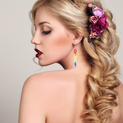 Ohrstecker Bunt Tropfenohrringe Für Frauen Glitzernde Ohrhänger Buntes Schmuck