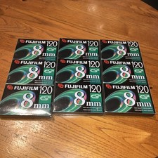 FUJI High Quality 8mm Video Cassettes P6-120 Set Of 9 New Sealed