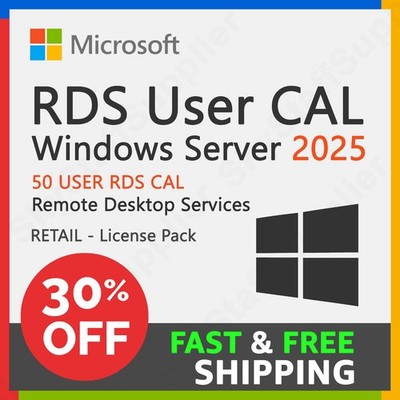 Windows Server 2022 RDS [REMOTE DESKTOP SERVICES] 50 USER CAL - FULL BRAND NEW