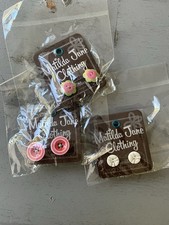Girls Earrings For Pierced Ears 3 Pairs Matilda Jane Spare Buttons