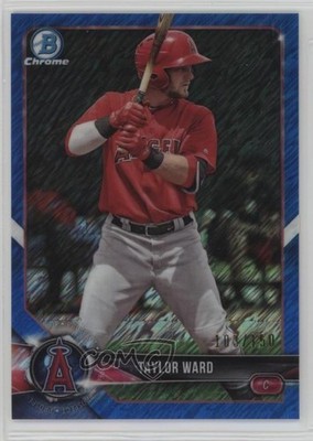 2018 Bowman Chrome Prospects Blue Shimmer Refractor /150 Taylor Ward #BCP29 sh7