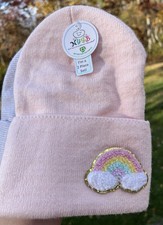 NWT Children s Beanie Winter Knit Hat Set Rainbow Pink Purple Girls Toddler NYGB