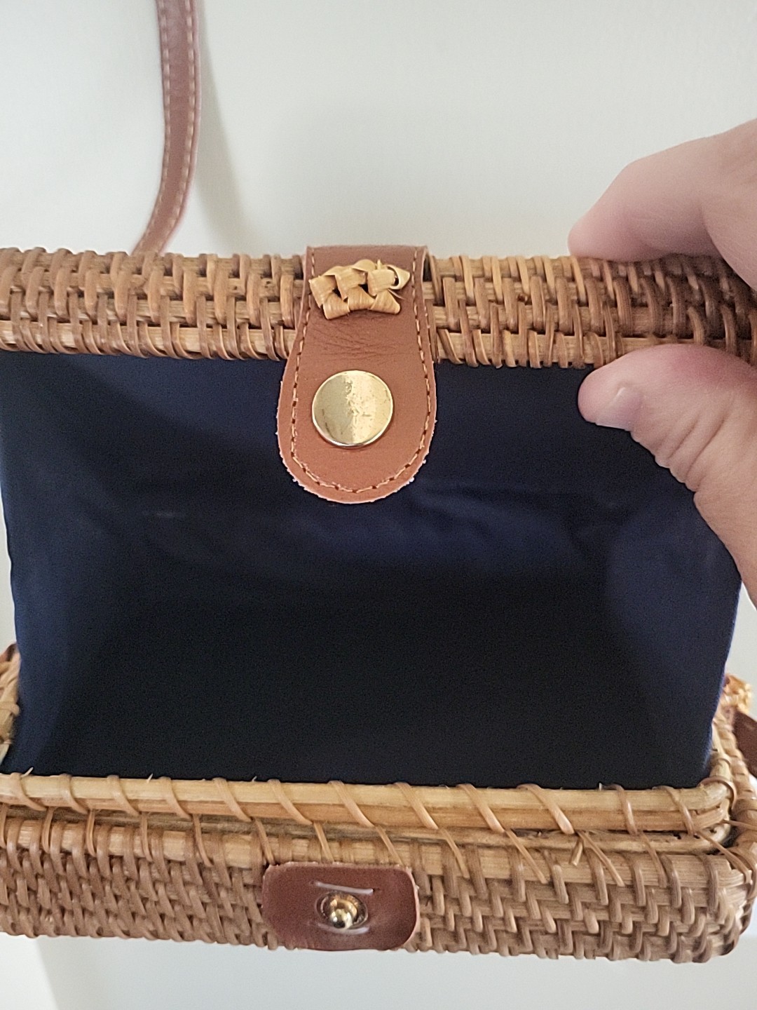 Rectangular Crossbody Woven Wicker Basket Purse B… - image 3