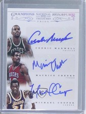 2012 Panini National Treasures 1/10 Cedric Maxwell Maurice Cheeks Auto HOF zg9