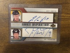 2005 UD ROOKIE UPDATE #272 JEFF CARTER JOE THORNTON INSPIRATIONS AUTO RC /499