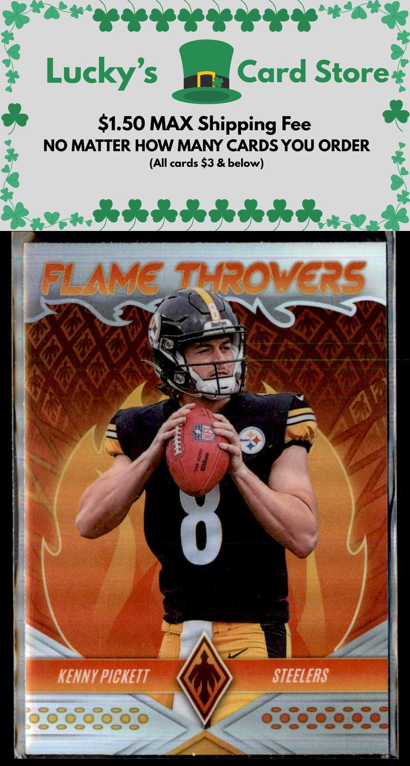 2022 Panini Phoenix #FT-27 Kenny Pickett Flame Throwers Rookie