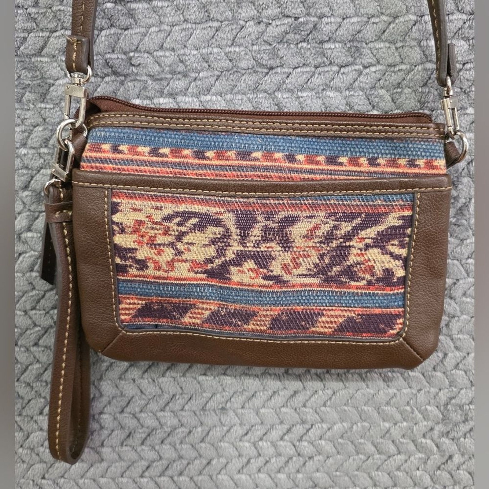 Chaps Multicolor Patterned Satchel - image 6