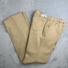 NEW VTG Levis Fresh Produce Men’s Jeans 35x36 White Tab Tan Unhemmed USA Made