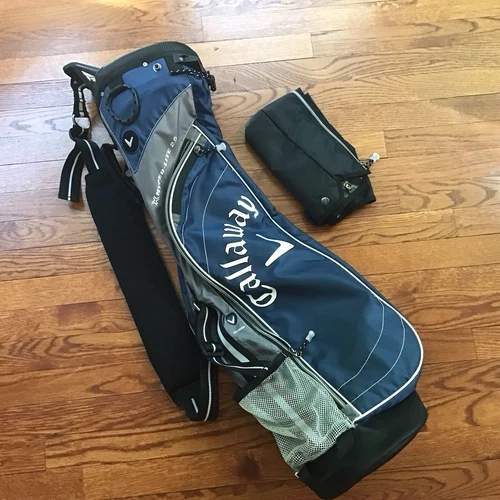 Callaway Hyper Lite 2.5 Lightweight 3-Way Sunday Carry Golf Bag Blue Nice