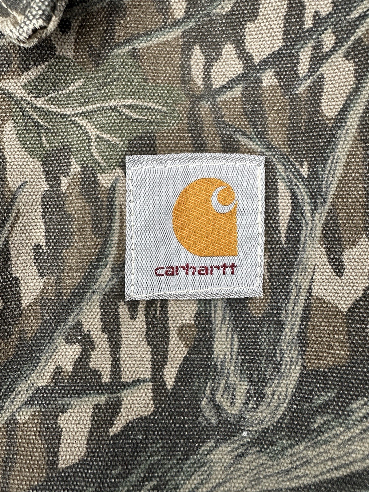 Vintage 90s Carhartt Real Tree Mossy Oak J63 Mot Arctic Jacket Size M-L image 7