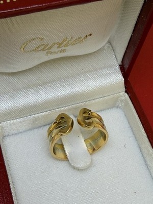 CARTIER DOUBLE-C-LOGO RING TRINITY BAND 18K/750 TRICOLOR GOLD 52