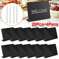 20Pack Mini Chalkboard Table Tent Signs 10x7 cm Food Buffet Stand Labels Tags UK