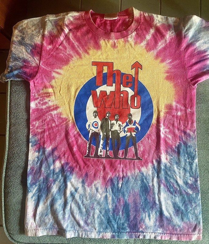 Vintage Tie Dyed The Who Concert T Shirt Size S Great Condition