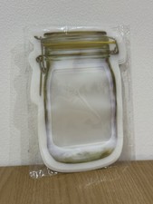 Set 4 sacchetti con cerniera design barattolo 157x107 mm - nuovi in confezione