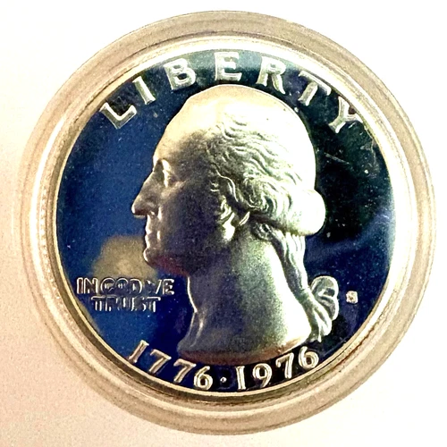 1976-S ***Washington 40% Silver Quarter. Beautiful DCAM Proof Bicentennial Coin!