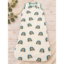 Kyte Baby Sleep Bag Kids 0-6m White Rainbow Bamboo Rayon Zip