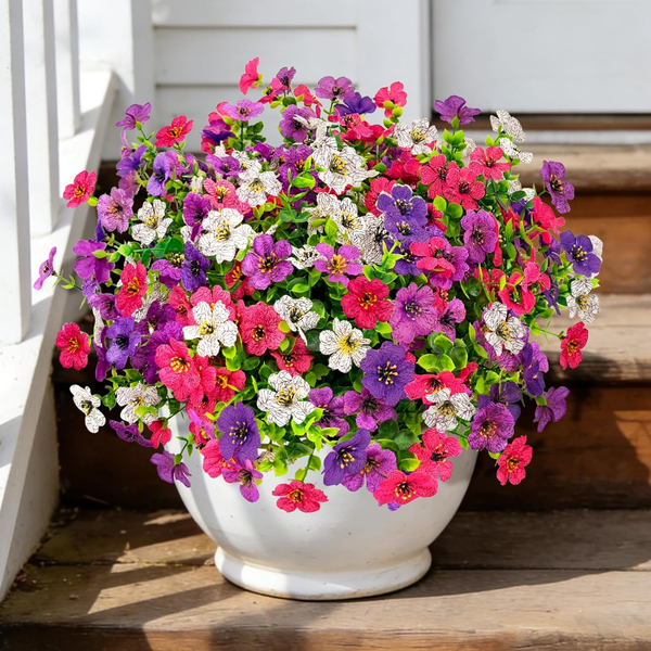 Rollway 12 BüNdel Kunstblumen Wie Echt KüNstliche Blumen Balkon FüR DraußEn, Bal-image