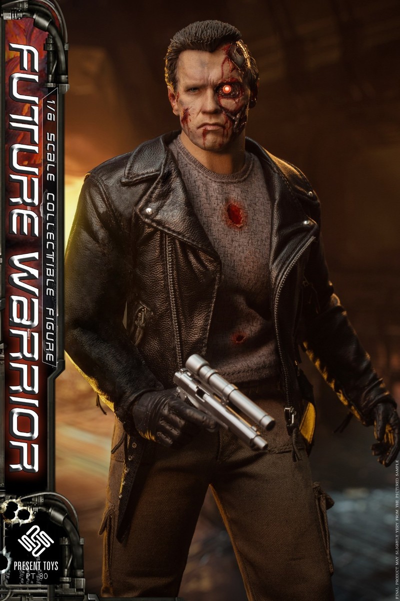 1/6 Terminator T800 Figure U.S SELLER Present Toys Hot Leather