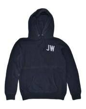 JACK WILLS Womens Hoodie Jumper UK 12 Medium Navy Blue Cotton AC10