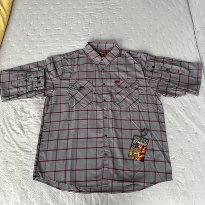Dixxon Flannel Smoke Eater Flannel Shirt 2XL w/ Sticker