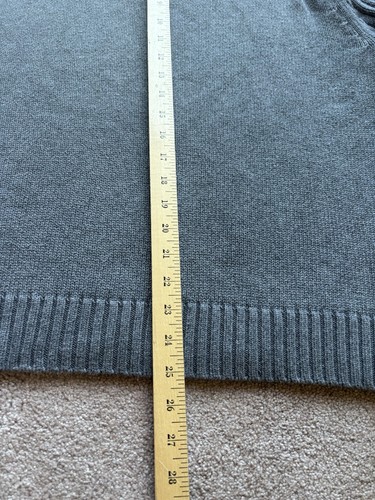 Camisa Suéter Abercrombie & Fitch Para Hombre Y2K Gris Ajuste Muscular Tejido Acanalado Cuello en V - Imagen 6 de 8