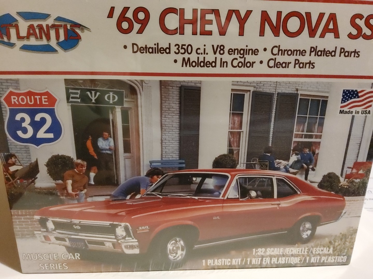 1969 CHEVROLET NOVA SS  1:32 PLASTIC KIT ,ATLANTIS.
