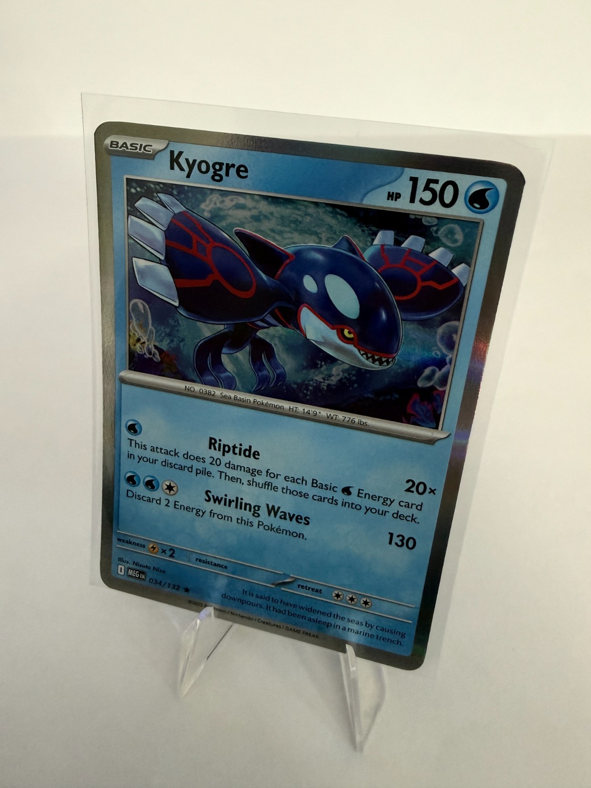 Kyogre 034/132 Holo Pokémon Mega Evolution NM
