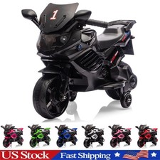 6V Kids Electric Motorcycle, Ride On Dirt Bike with Training Wheels  Headlight