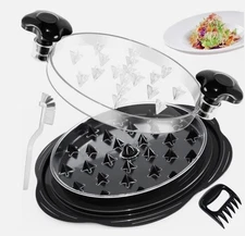 Chicken Shredder Large Chicken Breast Shredder Tool Twist with Brush&Fork