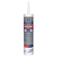 Ge Silicone Sealant, 10 oz, Cartridge, White, Silicone Base, Tub  Tile 2749484